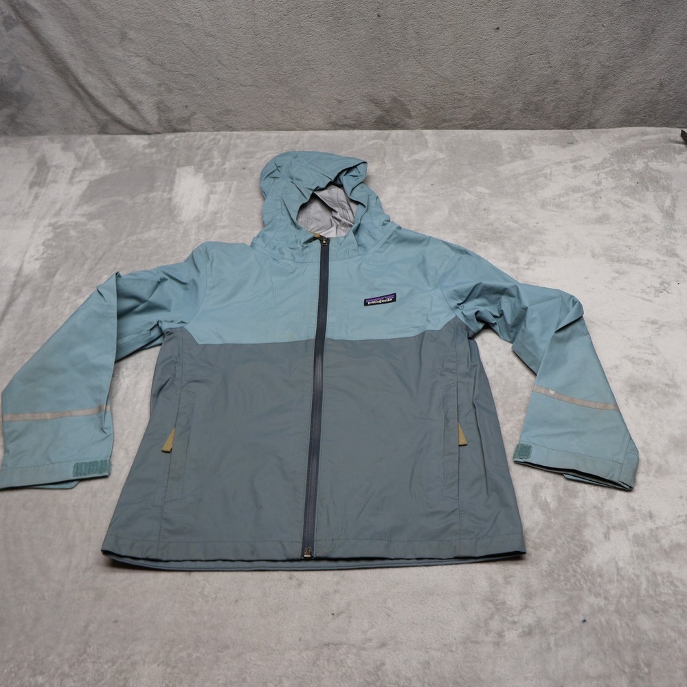 Patagonia Jacket Boys Small 7-8 Blue Ripstop Torrentshell 3L Waterproof Full Zip